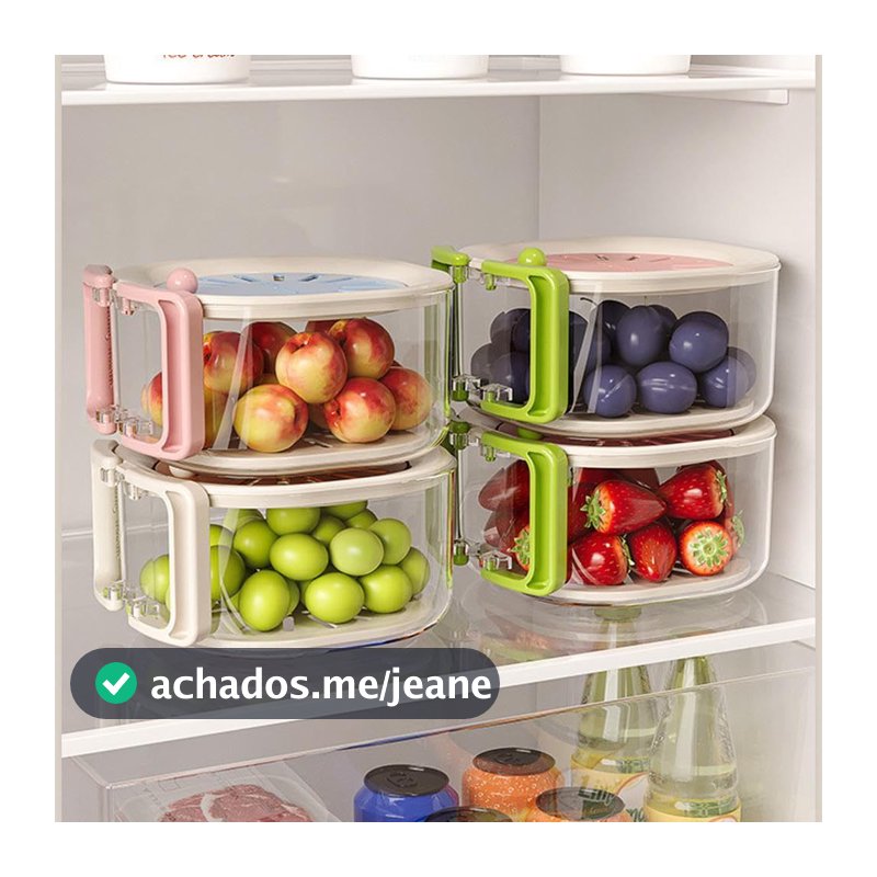 Bacia Lavar Frutas Cesto Escorredor Alimentos Multiuso Com Tampa
