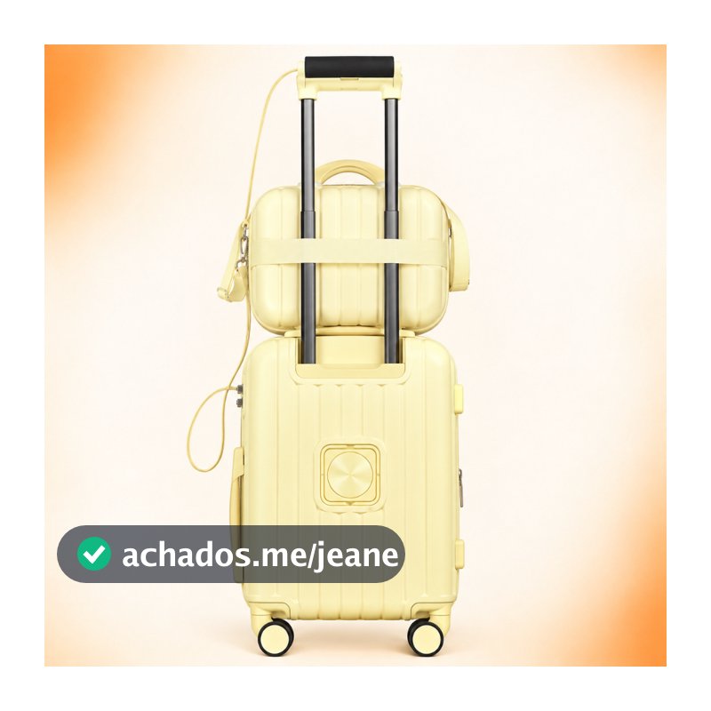 Mala de Bordo + Frasqueira | Nuvem | Suporte Celular | Porta Copo | Cadeado TSA | Entrada Usb |