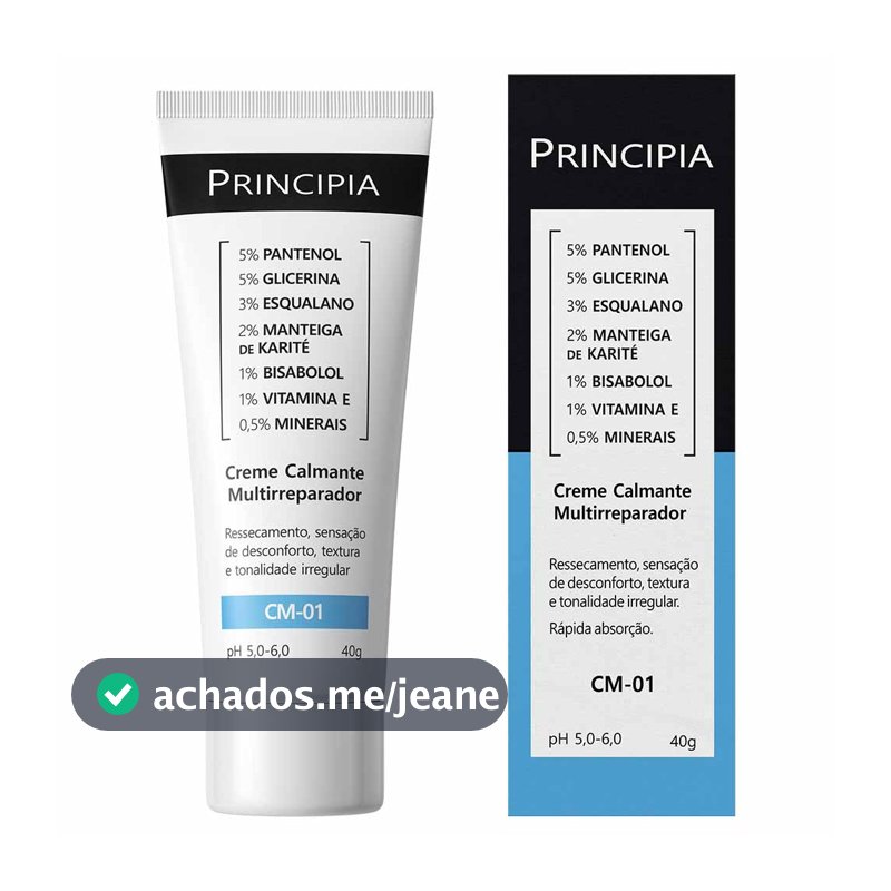 Creme Calmante Multirreparador Facial CM-01 Principia - 40g