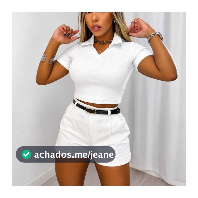 BLUSA FEMENINA  GOLA POLO NOVEDADE NO MOMENTO