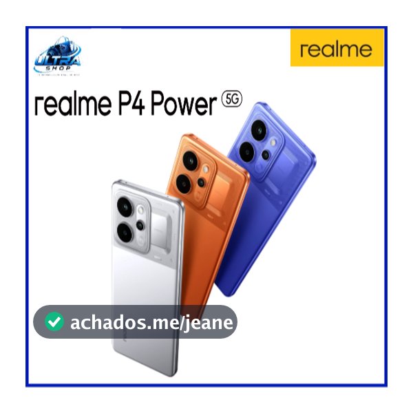 Smartphone Realme P4 Power 5G 256GB / 512GB  8GB RAM / 12GB RAM, Bateria 10001mah, Tela 4D Curve+, 144 Hz AMOLED