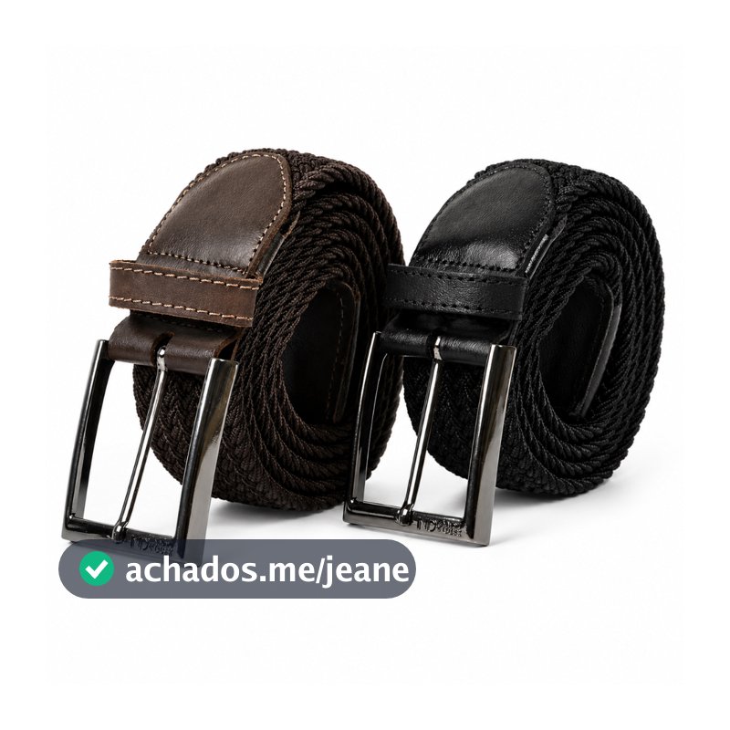 Cinto Masculino Ferracini Flex Elástico Ajustável Original FC 675 Casual Social Premium Conforto Alta Durabilidade Macio
