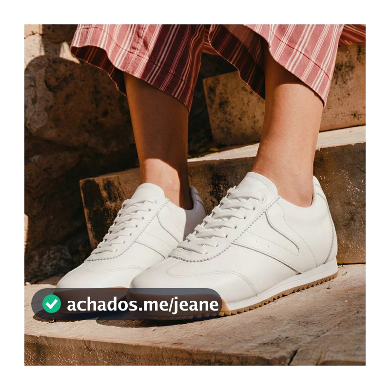 Tênis Feminino Casual Couro Legítimo Clássico Retrô Branco