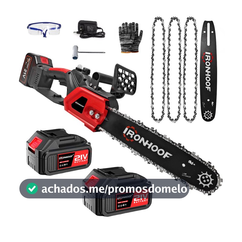 Moto Serra Elétrica 6/12 Polegadas Potente 3000W Brushless Com 2 Baterias