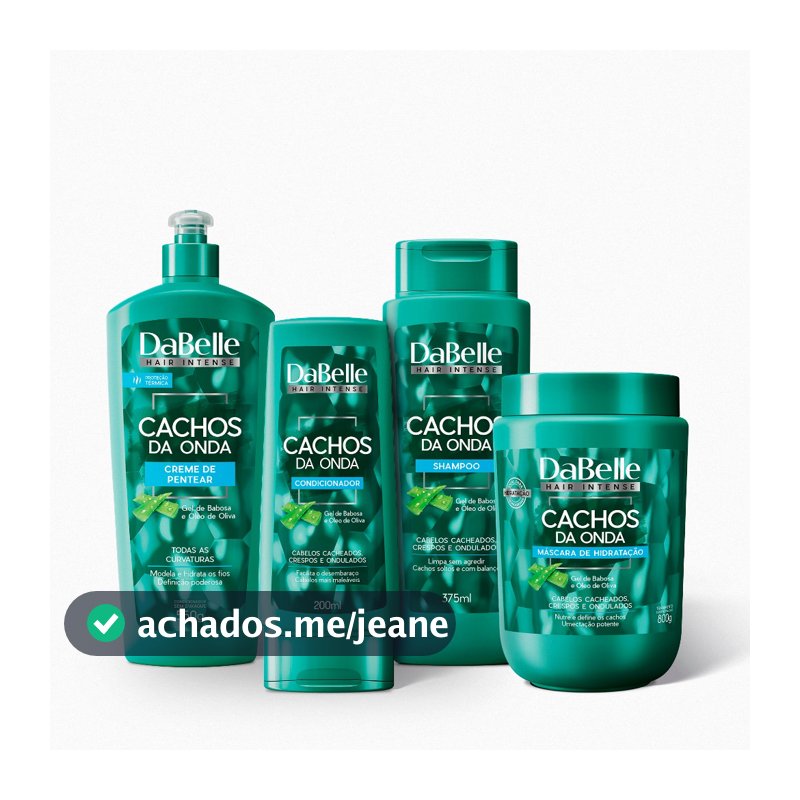 Kit Essencial Plus Cachos da Onda DaBelle Hair - 4 Produtos