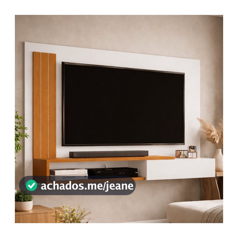 Painel Sala Moderno Até 50 Polegadas Com Porta Estante De Parede Orquídea Cores Diversas Lojas G2
