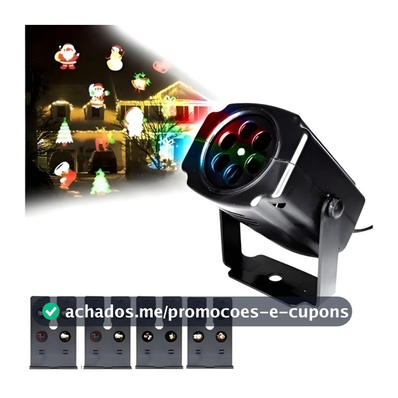 Projetor LED Natal Laser Desenhos Natalinos Jardim Bivolt