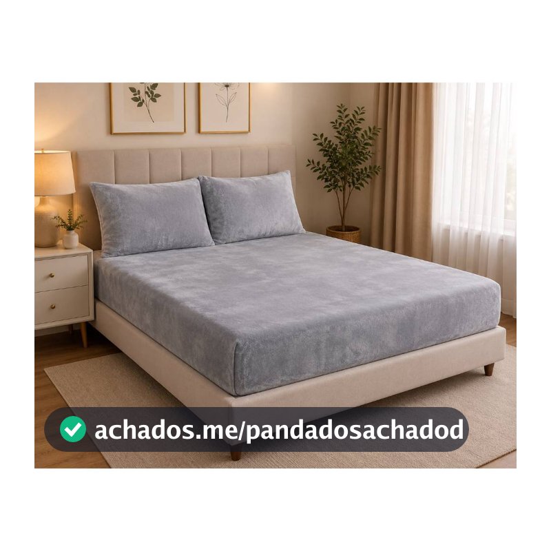 Jogo de Lençol Plush 3 Peças Aveludado Soft Macio Com Elastito Solteiro Casal Queen - MaYu Pires