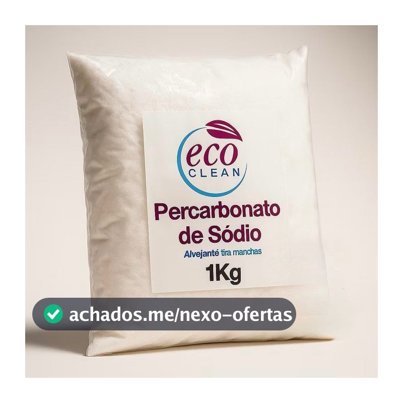 Percarbonato de Sódio 100% Puro Limpeza Em Geral Tira Manchas Roupas Brancas 500g/1kg /2kg