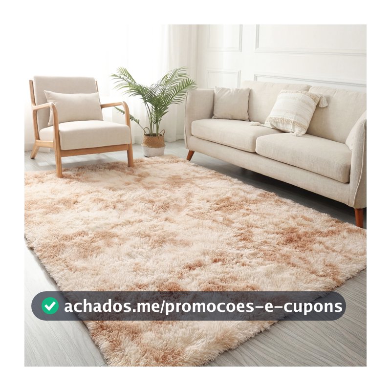 Tapete Sala 2,00x1,50 Peludo 4 Cm De Altura Shaggy Promoção