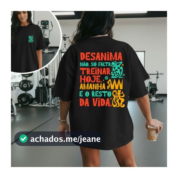 Camiseta Camisa 100% Algodão Feminina Oversized Blusa Meme Treino Academia Fitness Meme Só Treinar