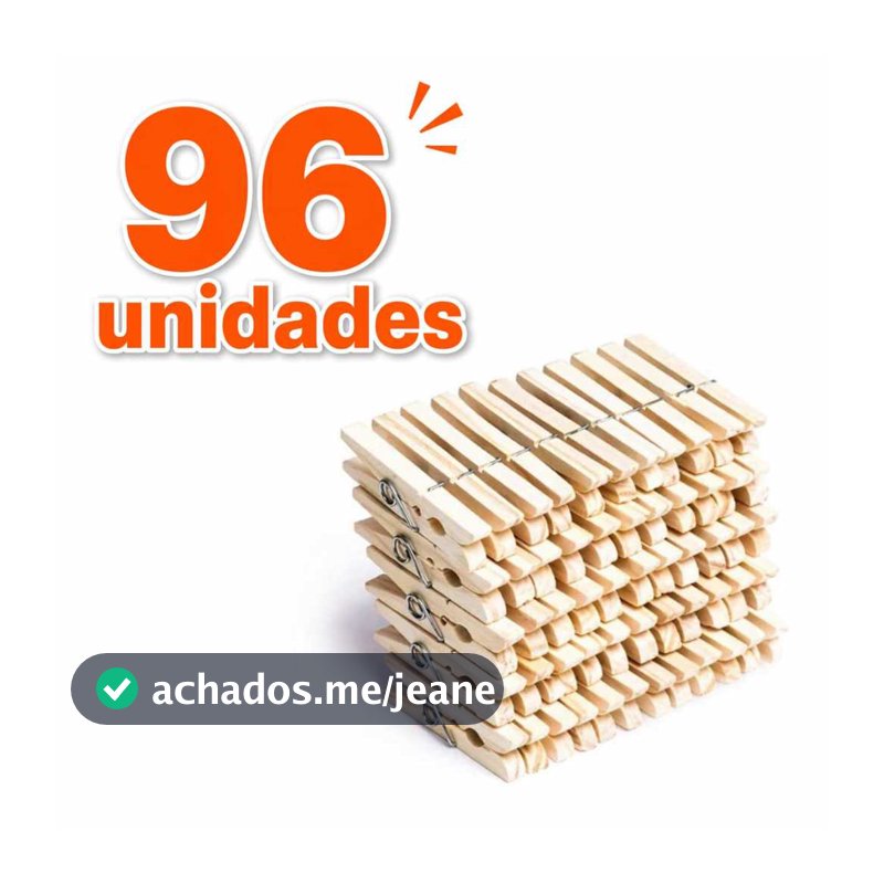 Prendedores Pregadores Roupa Madeira Artesanato 12 a 96 Unidades