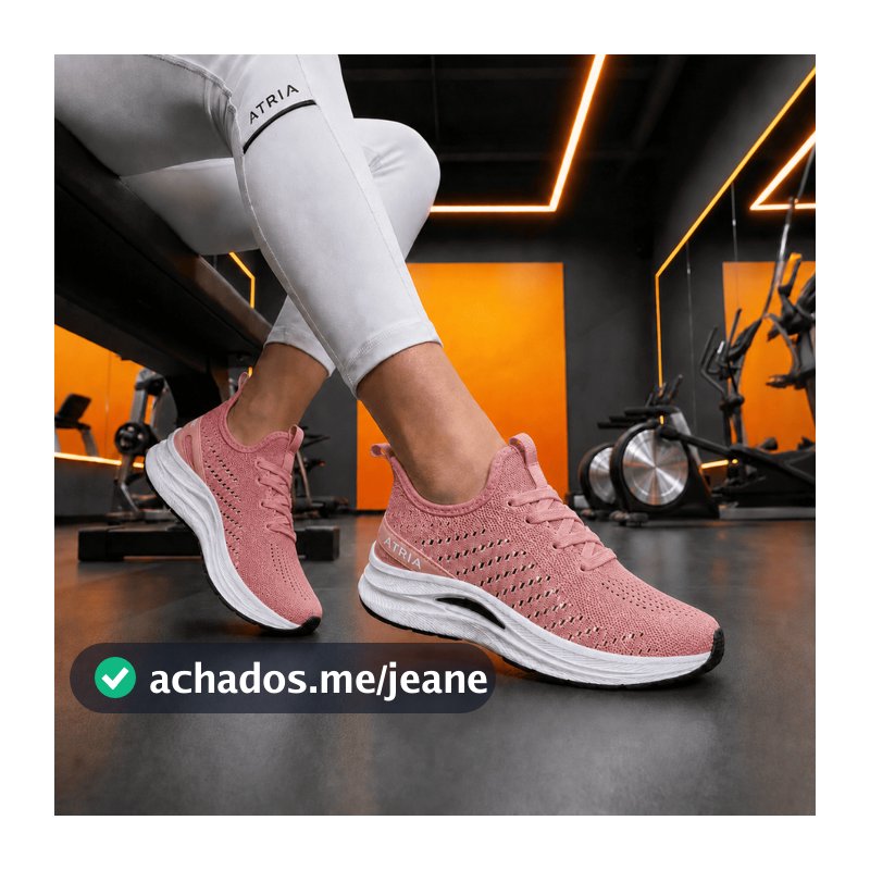 Tênis Feminino Atria Pulse Esportivo Casual Cabedal Respirável Solado Alto Flexível e Confortável