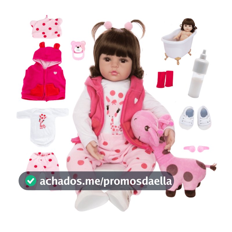Bebê Reborn Boneca Realista Girafinha Luxo Em Silicone Pode Dar Banho Envio Imediato