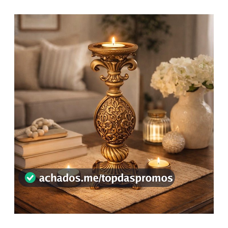 Castiçal Decorativo Mesa Enfeites Super Realista FEITO EM RESINA