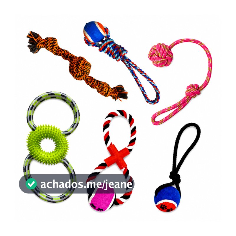 Kit 5 Brinquedos para Cachorro com Cordas Sortidas Brinquedos para Cães Pet Prime