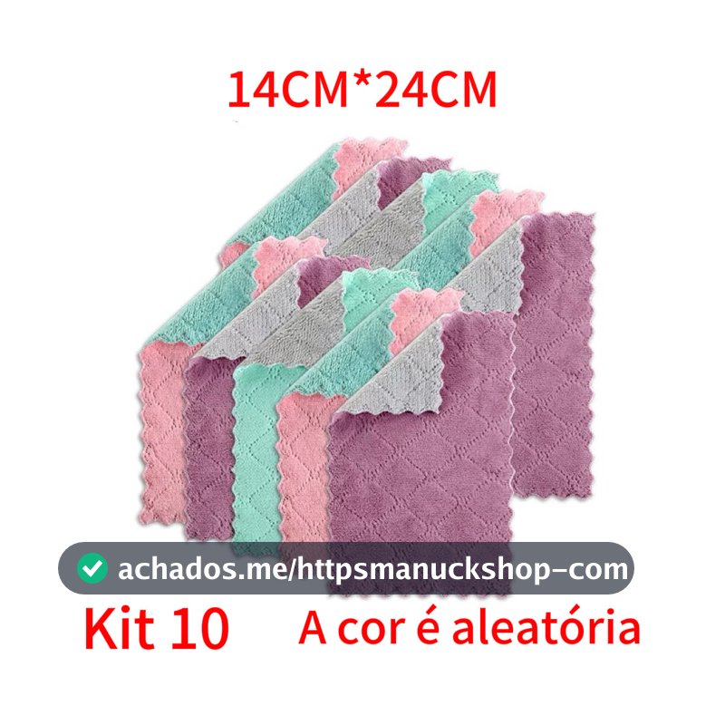 Kit 5/10/15/20  Pano Absorvente Anti Óleo Para Cozinha / Toalha De Limpeza De Veludo Cozinha