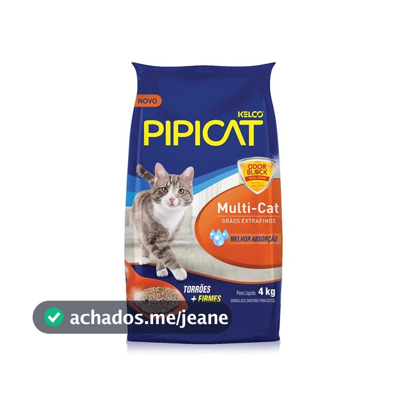 Areia Pipicat Multi-Cat para Gatos 4 kg