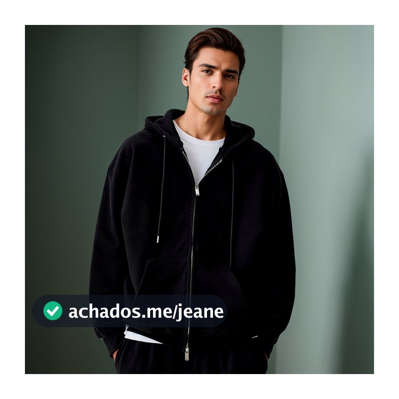 Moletom Casacos Masculino Agasalho Capuz Quente Zíper Grosso