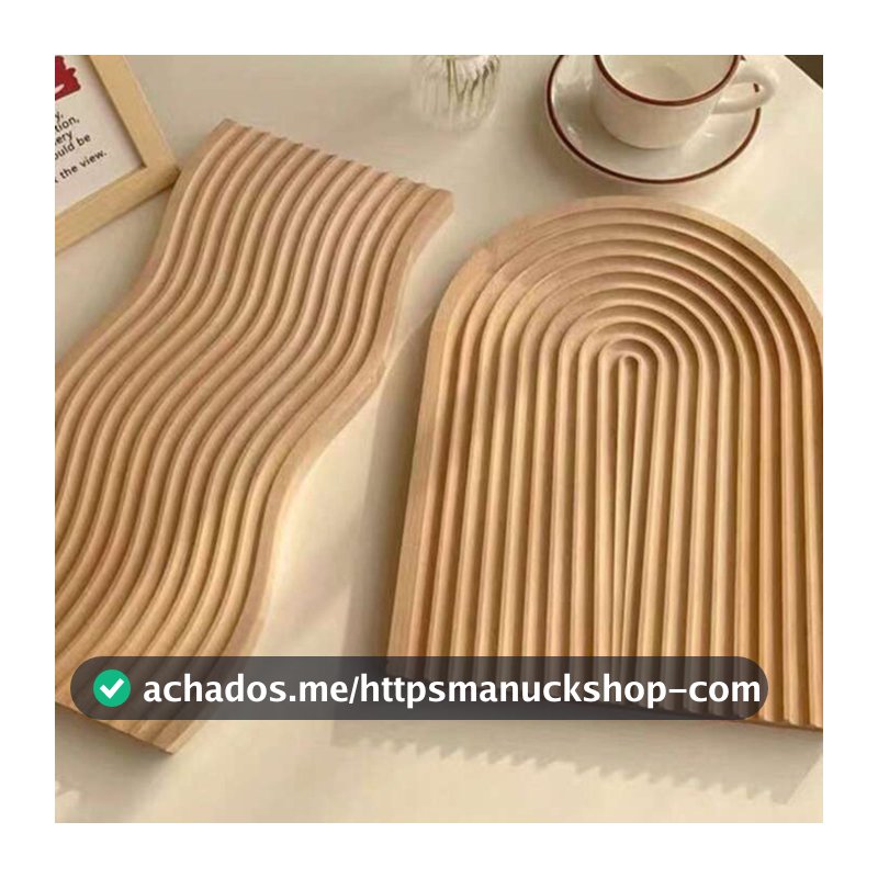 Conjunto 2tabuas Bandejas Bambu Mesa Posta Decor Orgânica