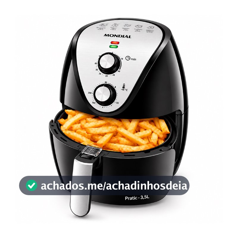 Fritadeira Elétrica Sem Óleo Antiaderente Air Fryer Mondial 3,5L 1500W  AF 30-I