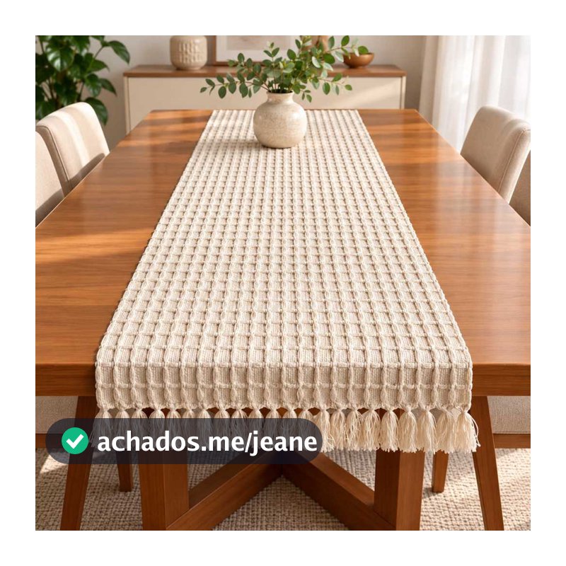 Caminho de Mesa Artesanal, Reforçado e Resistente, modelo Relíquia. Várias cores e tamanhos.