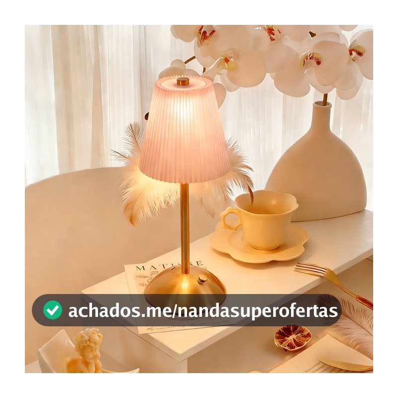 Luminária Mesa Abajur Led Touch Usb Recarregável Barra Led Sensor Sem Fio 3 Cor Yesop Rosa