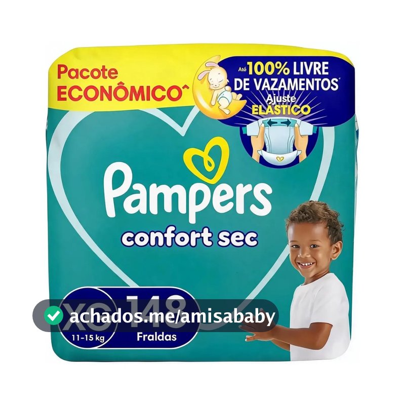 Fralda Pampers Confort Sec Tamanho XG 148 Unidades