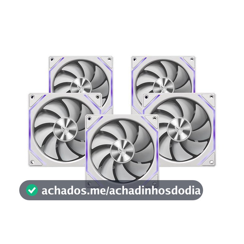 Kit Ventoinha Pichau Ventus NX, ARGB, 5x120mm, Branco, PCH-VTNX5-WH01