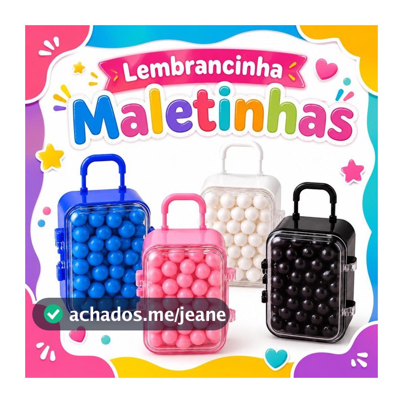 6-24 UN Lembrancinha Caixa em Formato de Mala Diversas Cores Decoração