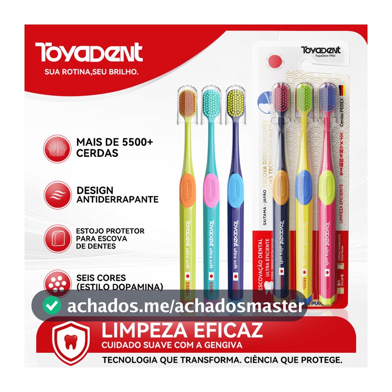 TOYADENT PRO Escova de Dental Com Cerdas Premium Alemãs da Pedex +Capa Protetora