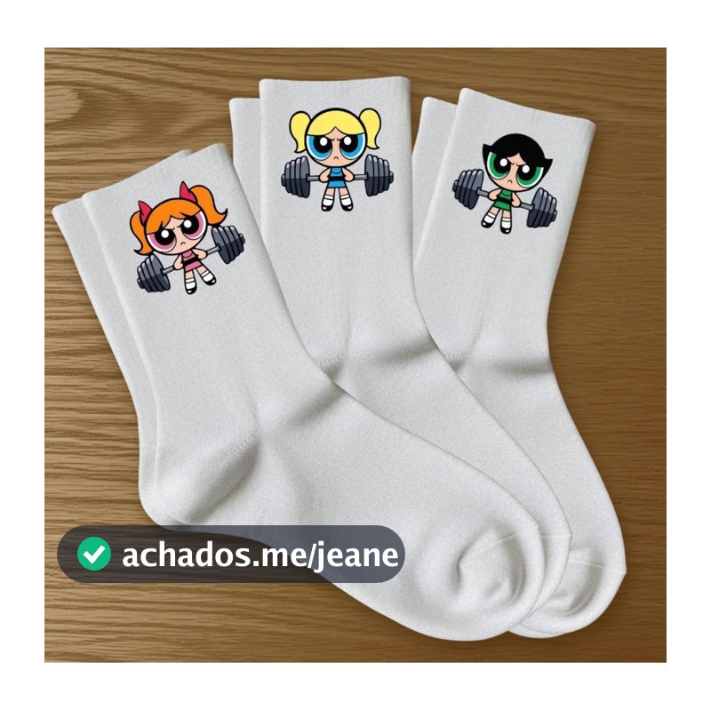 kit 3 Meias Esportivas Despojadas Academia Super Poderosas