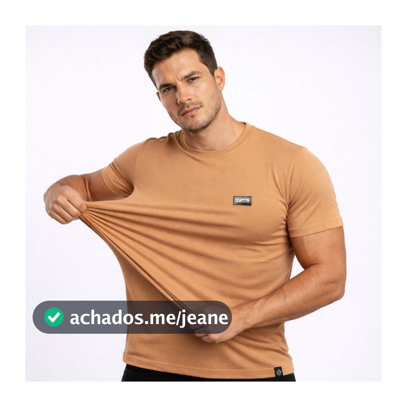 Camiseta Elástica Algodão Peruano com Elastano Premium camisa Masculina elastano Fio 30.1