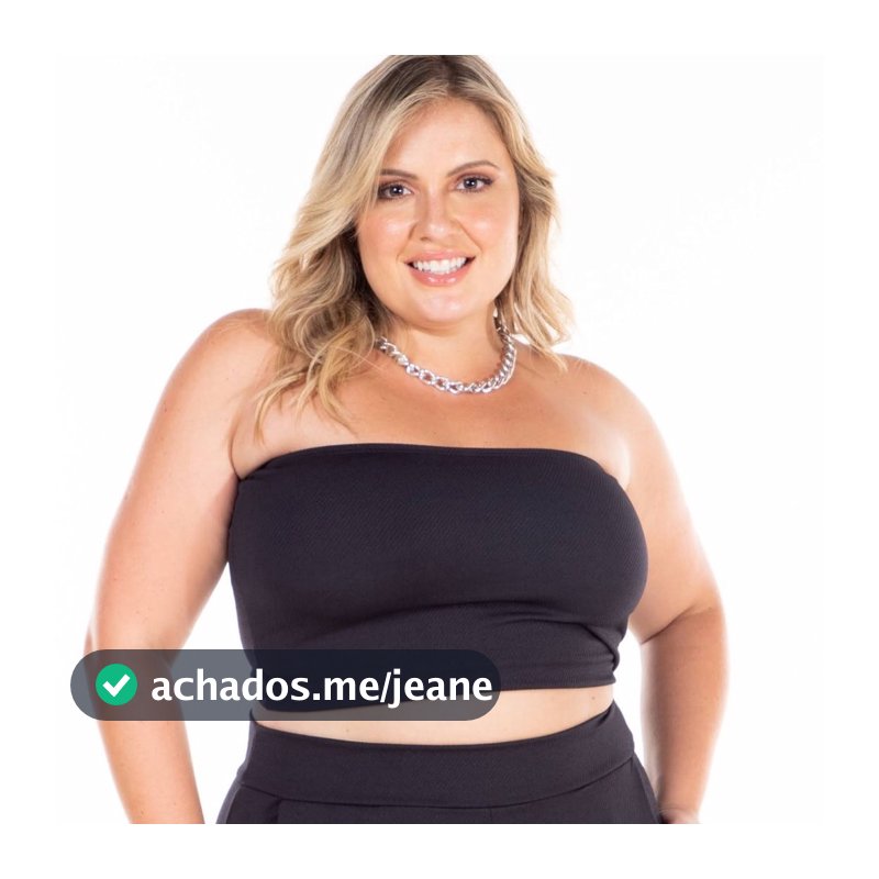 Cropped Top Faixa Tube Plus Size Feminino Sem Bojo Tomara Que Caia Básico Verão