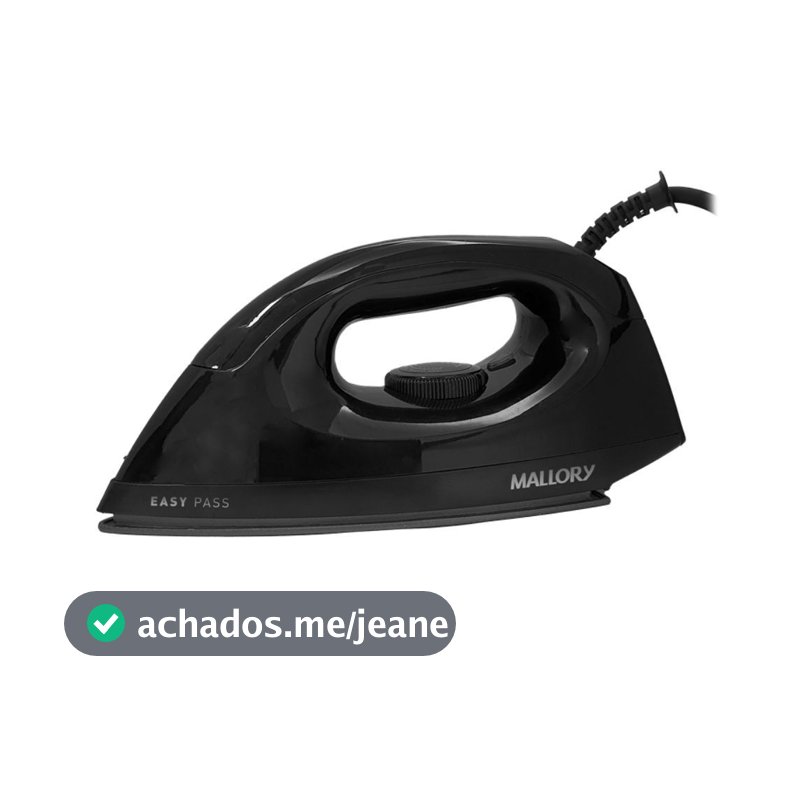 Ferro de Passar a Seco Mallory Easy Pass 1250W
