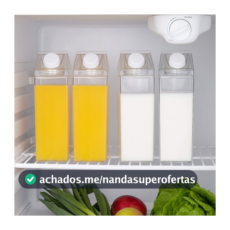 Garrafas 1000ml De Acrílico Transparente Caixa De Leite Geladeira Leite Suco Bebidas Água Chá