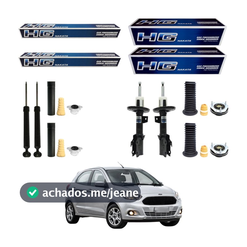 KIT 4 AMORTECEDOR FORD KA 2014 A 2020 NAKATA + KIT