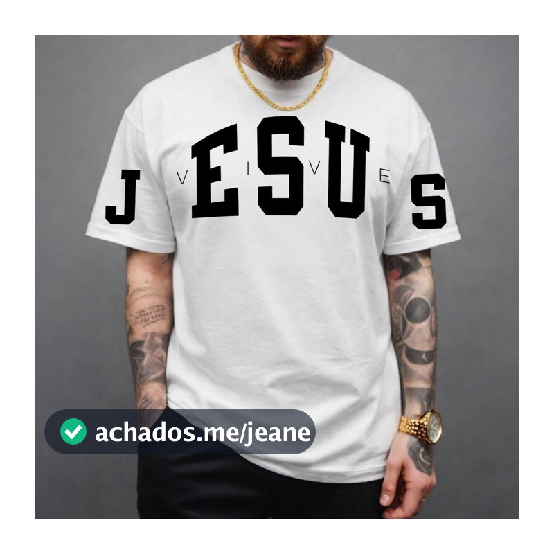 Camiseta Masculina Jesus Vive Moda Evangélica Jovem Camisa 100% Algodão