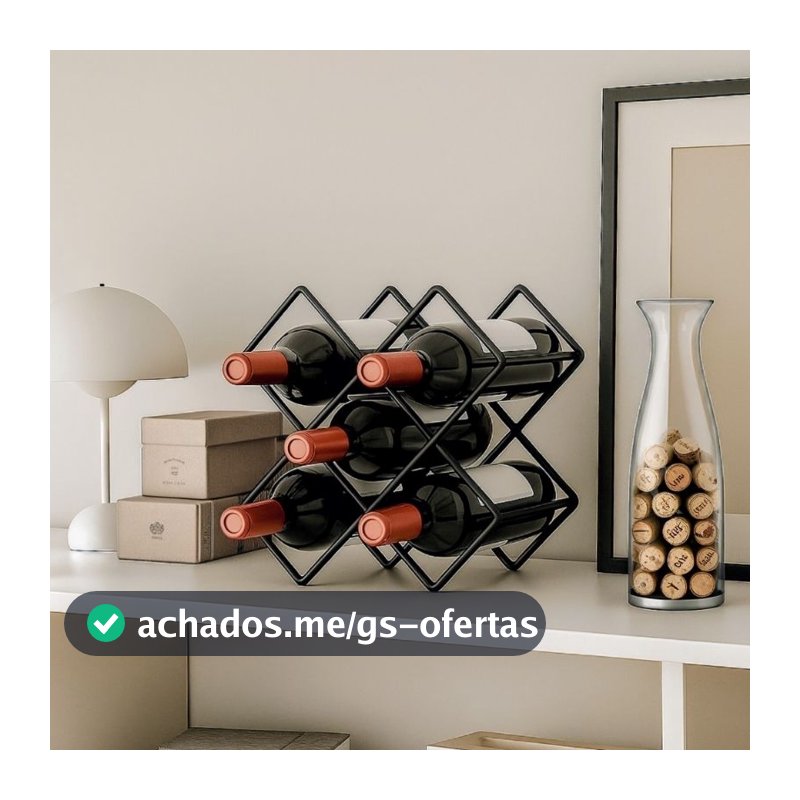 Organizador de Vinho em Metal, Adega de mesa, Sofisticação e Estilo para Sua Decoração