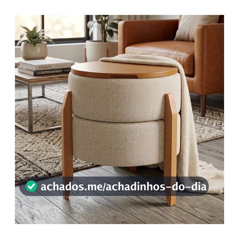 Puff Mesa 2 em 1 Puff mesa  - Puff mesa de apoio - ENTREGUE MONTADO pronto para uso