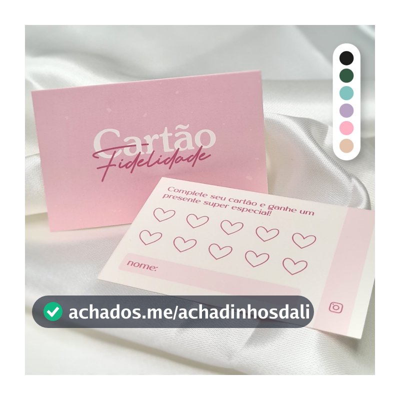 Cartão Fidelidade Cliente Vip de Adesivos