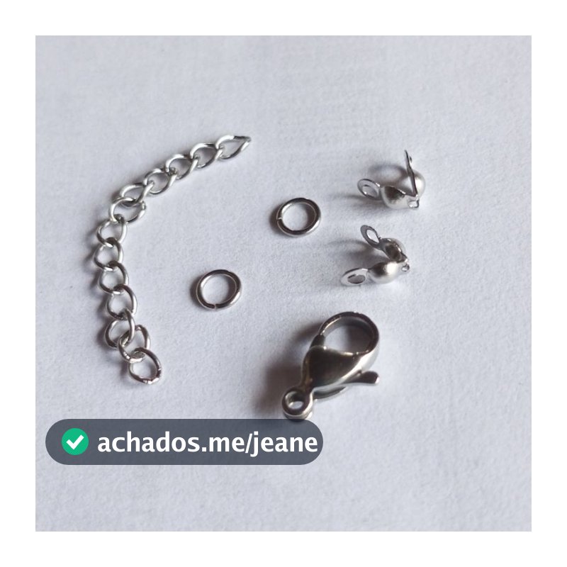 kit Terminação Para Bijuterias e Semi jóias Em Aço Inoxidável