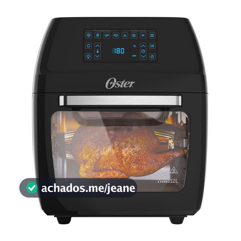 Fritadeira Elétrica Sem Óleo Oster 12 Litros Preta 220V OFRT780