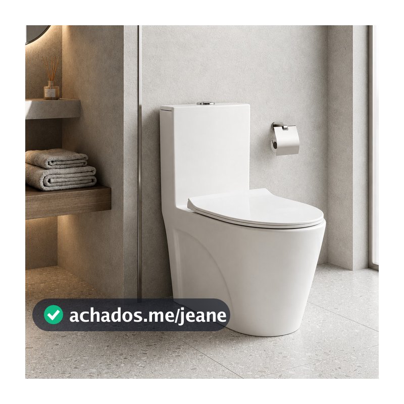 Vaso Sanitário Privada Cerâmica Monobloco Caixa Acoplada Kit Completo Branco Esmaltado