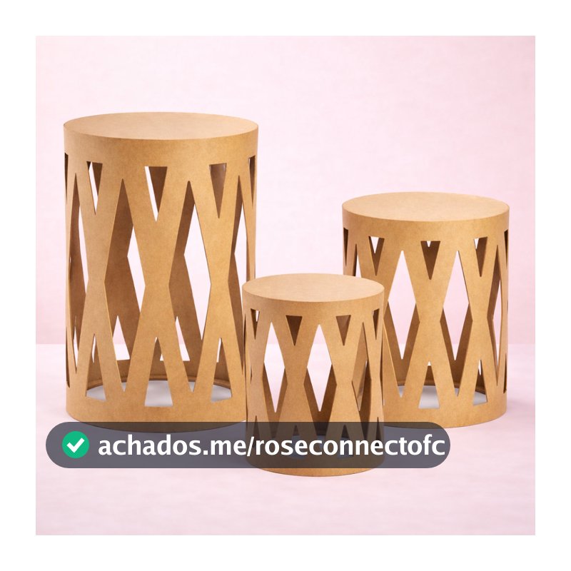 Trio Mesa Mesanino Cilindro X Provençal Mdf P M G P/ Festas
