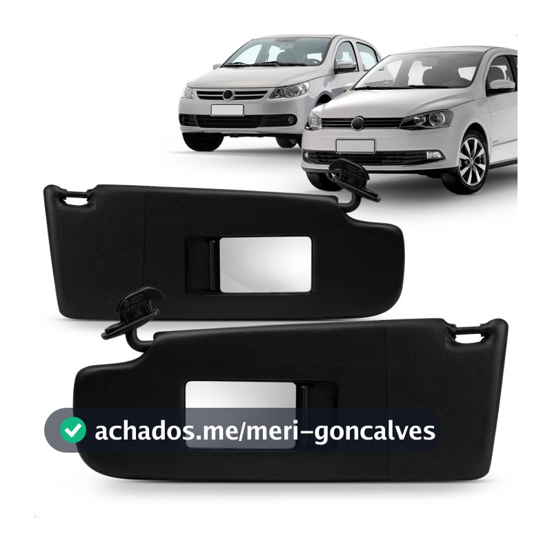 Quebra Sol Gol Saveiro Voyage G5 G6 2008 a 2016 Preto Canelado Espelho Bolsa