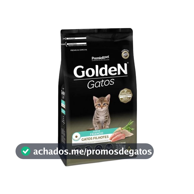Ração Golden Fórmula Gatos Filhotes Frango 3Kg