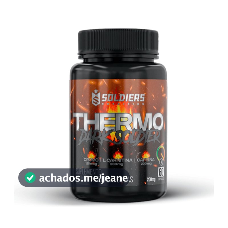 Termogênico Dark Soldier 100% Importado Soldiers Nutrition Cafeína Energia Queima de Gordura Definição Corporal