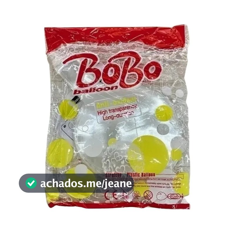 Kit C/50 Balão Bubble Bolha Transparente 10 Polegadas Balão Cristal