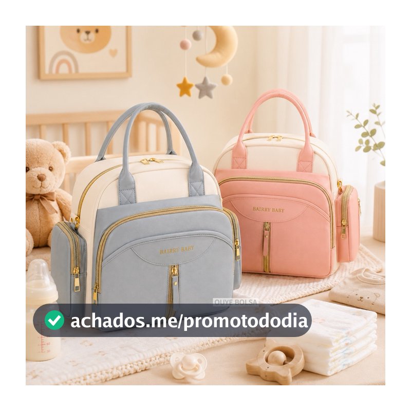 Bolsa Mochila Maternidade Mamãe e Bebê Multifuncional Grande Capacidade Impermeável